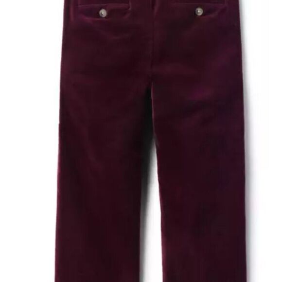 Janie and Jack100048425 Burgundy Velvet The Velvet Party Pants NWT - Picture 2 of 6